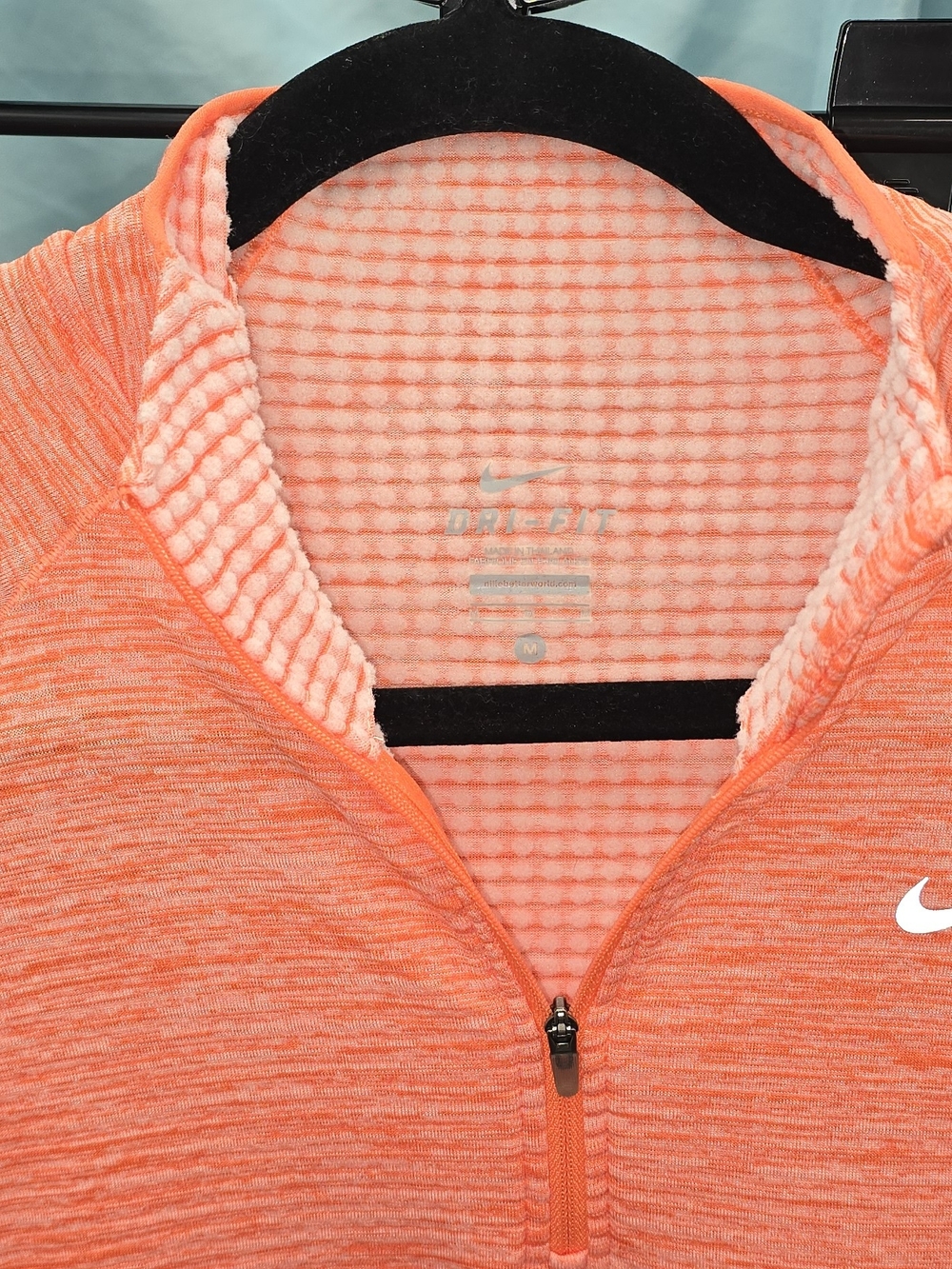 Nike Women's Coral Heather Quarter-Zip Performance Pullover